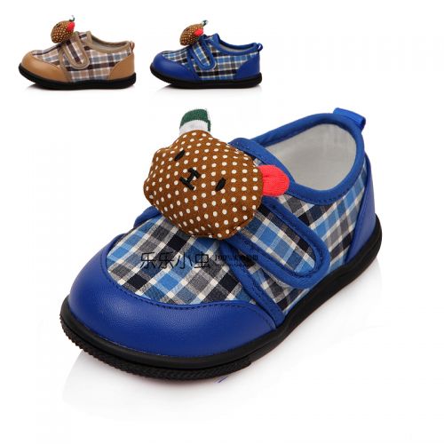 Baskets enfants en toile FOLLOW ME coutures cuir pour printemps - semelle caoutchouc Ref 1031777