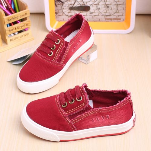 Baskets enfants en toile pour printemps - semelle caoutchouc Ref 1032053