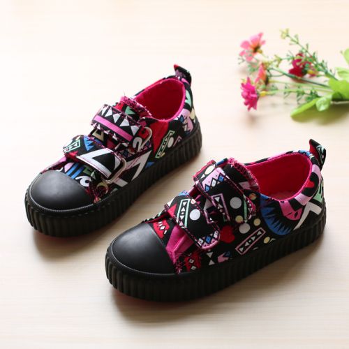 Baskets enfants en toile pour printemps - semelle caoutchouc naturel Ref 1032237