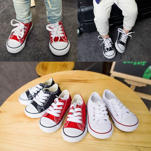 Baskets enfants en toile pour printemps - semelle caoutchouc Ref 1032956