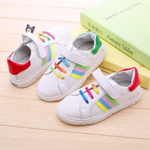 Baskets enfants en similicuir pour printemps - semelle caoutchouc Ref 1032993