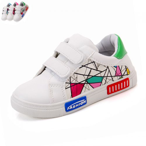 Baskets enfants en similicuir pour printemps - semelle caoutchouc Ref 1033074