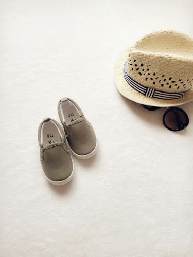 Baskets enfants en toile pour printemps - semelle plastique Ref 1033079