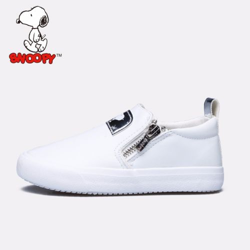 Baskets enfants SNOOPY coutures en cuir pour printemps - semelle vulcanisation Ref 1033453