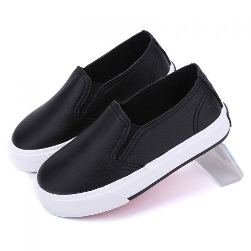 Baskets enfants en similicuir SPONGEBOB SQUAREPANTS coutures cuir pour printemps - semelle caoutchouc Ref 1033703