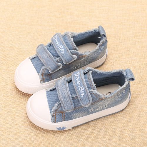 Baskets enfants en toile SPONGEBOB SQUAREPANTS pour printemps - semelle caoutchouc Ref 1033738