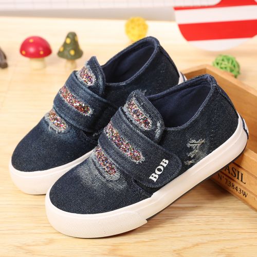 Baskets enfants en toile SPONGEBOB SQUAREPANTS pour printemps - semelle caoutchouc Ref 1033749