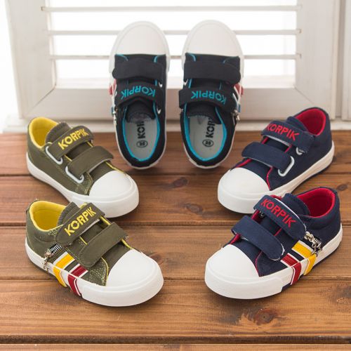 Baskets enfants en toile pour printemps - semelle caoutchouc Ref 1034147