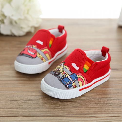 Baskets enfants en toile brodé pour printemps - semelle plastique Ref 1034317