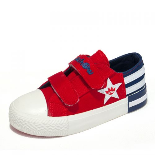 Baskets enfants en toile pour printemps - semelle plastique Ref 1034349