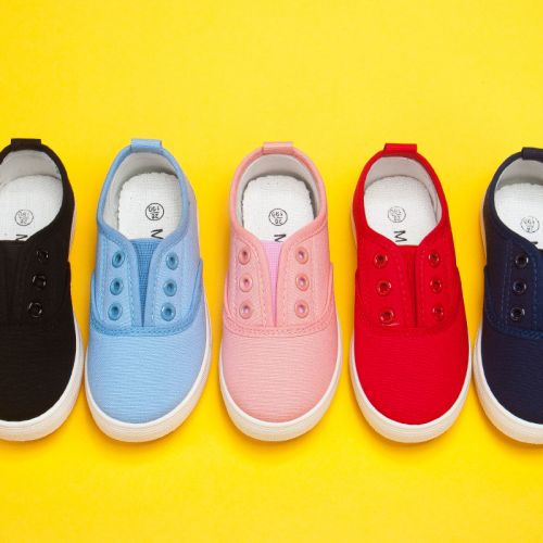 Baskets enfants en toile MEED pour printemps - semelle plastique Ref 1034368