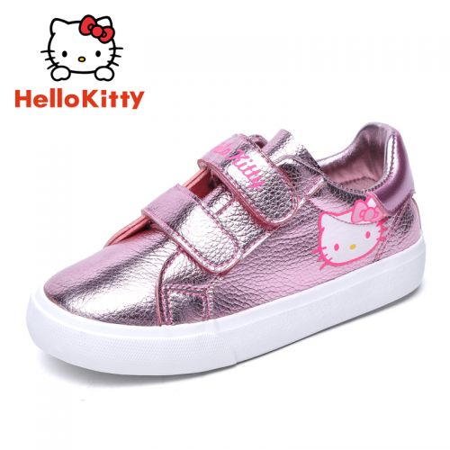 Baskets enfants en cuir synthétique HELLO KITTY pour printemps - semelle vulcanisation Ref 1034729