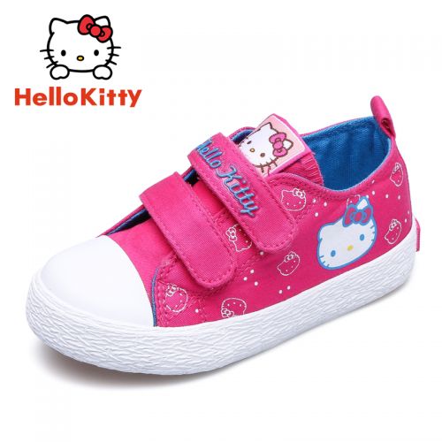 Baskets enfants en toile HELLO KITTY pour printemps - semelle vulcanisation Ref 1034754