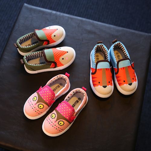 Baskets enfants en toile pour printemps - semelle caoutchouc Ref 1034923