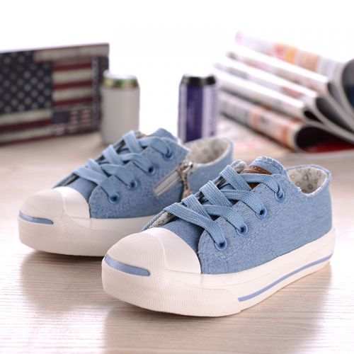 Baskets enfants en toile pour printemps - semelle caoutchouc Ref 1034961