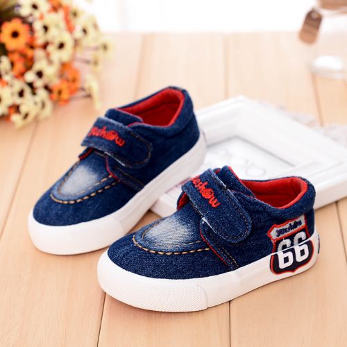Baskets enfants en toile pour printemps - semelle caoutchouc naturel Ref 1034976