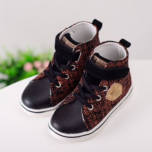 Baskets enfants en cuir synthétique coutures pour printemps - semelle caoutchouc Ref 1035786