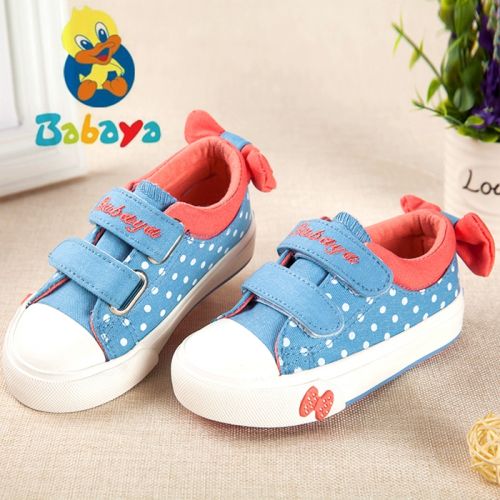 Baskets enfants en toile pour printemps - semelle caoutchouc Ref 987368