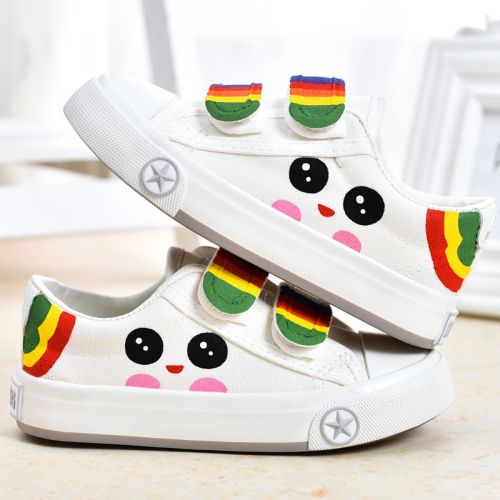 Baskets enfants en toile pour printemps - Ref 987372