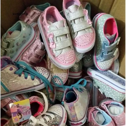 Baskets enfants en toile SKECHERS avec perles pour Toute saison - semelle caoutchouc Ref 987410