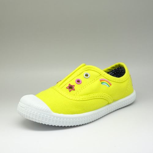 Baskets enfants en toile NEXT brodé pour printemps - semelle caoutchouc antidérapant Ref 987451