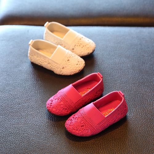 Baskets enfants en tissu brodé pour printemps - semelle caoutchouc Ref 987503