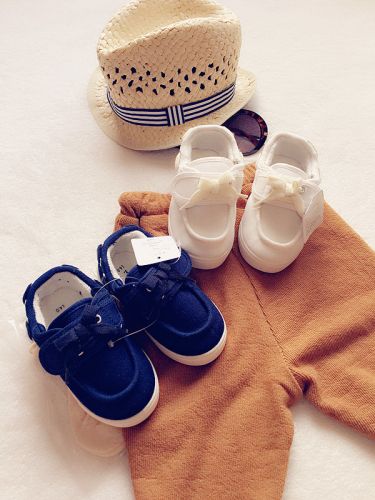 Baskets enfants en toile pour printemps - Ref 987529