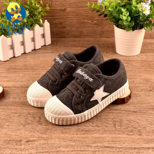 Baskets enfants en tissu pour printemps - semelle caoutchouc antidérapant Ref 987542