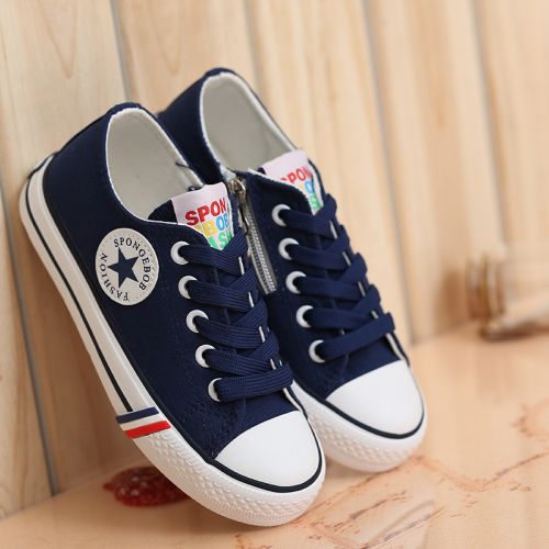 Baskets enfants en toile SPONGEBOB SQUAREPANTS pour printemps - semelle caoutchouc Ref 987573