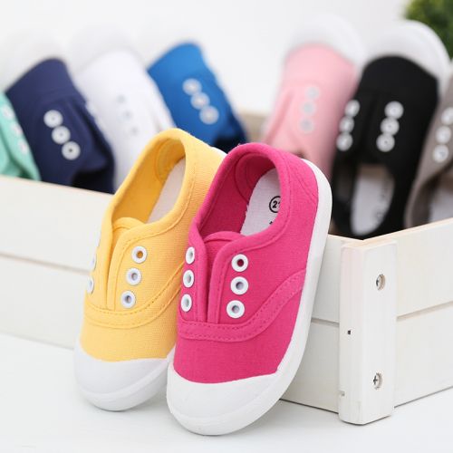 Baskets enfants en toile CESHOESES métal pour printemps - semelle caoutchouc antidérapant Ref 987654