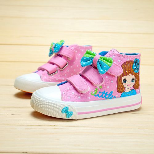 Baskets enfants en toile pour printemps - semelle caoutchouc Ref 987699
