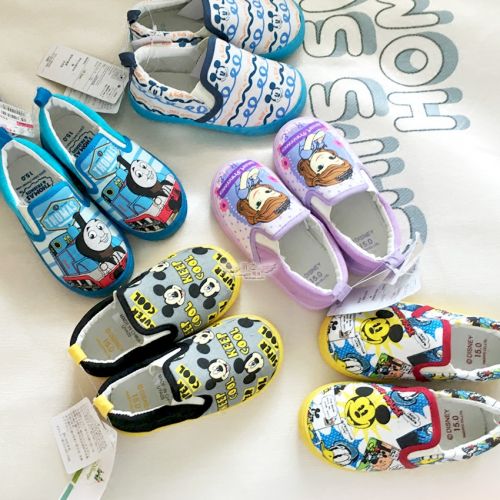 Baskets enfants en toile pour printemps - semelle plastique Ref 987706