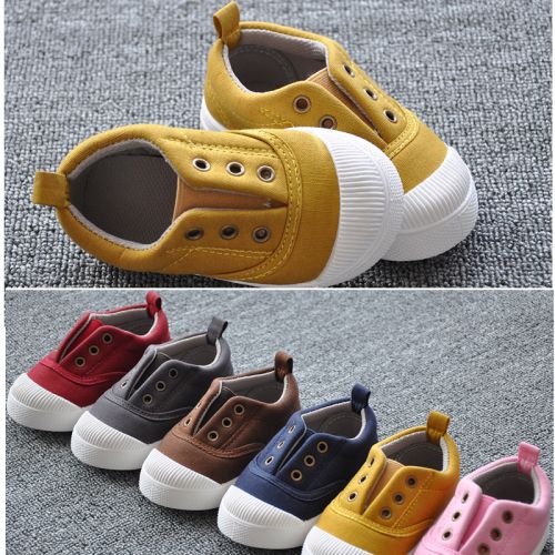 Baskets enfants en toile pour printemps - semelle plastique Ref 987783