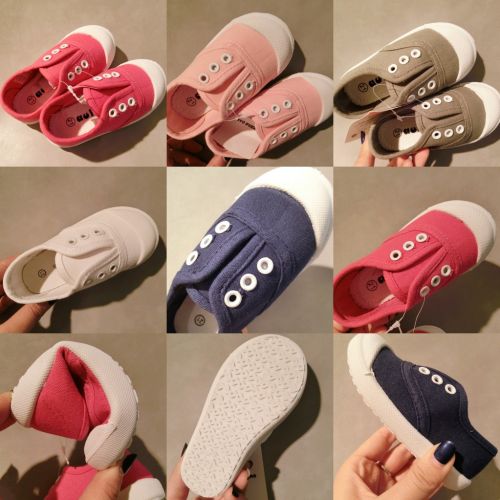 Baskets enfants en toile pour printemps - semelle caoutchouc Ref 987820