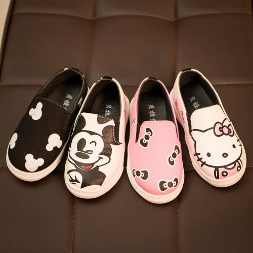Baskets enfants en toile pour printemps - semelle caoutchouc Ref 988229