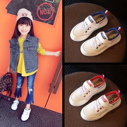 Baskets enfants en toile BELLA NEWMAN pour printemps - semelle plastique Ref 988233
