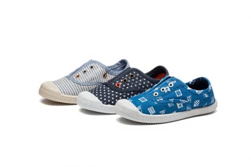 Baskets enfants en toile NEXT brodé pour Toute saison - semelle caoutchouc naturel Ref 988312