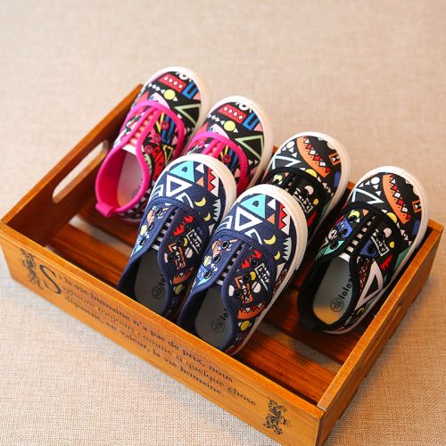 Baskets enfants en toile pour printemps - semelle plastique Ref 988423