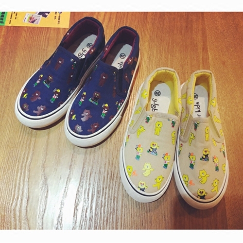 Baskets enfants en toile pour printemps - semelle caoutchouc Ref 988433