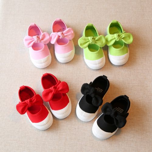 Baskets enfants en toile pour printemps - semelle plastique Ref 988462