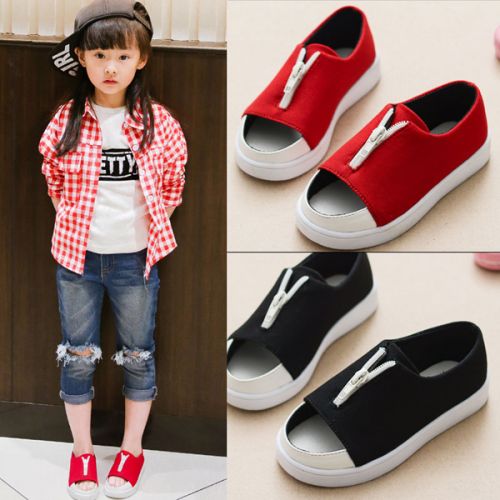 Baskets enfants en toile pour printemps - semelle caoutchouc antidérapant Ref 988634