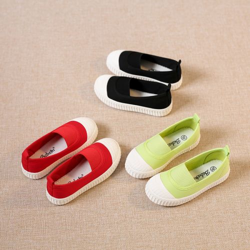 Baskets enfants en toile pour printemps - semelle caoutchouc antidérapant Ref 988677