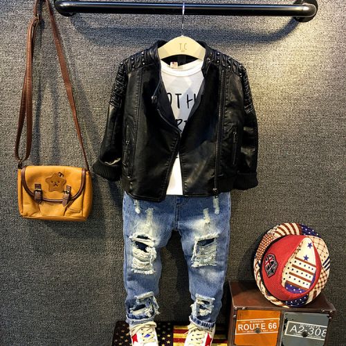 Blouson enfant BABY en cuir - Ref 2159474
