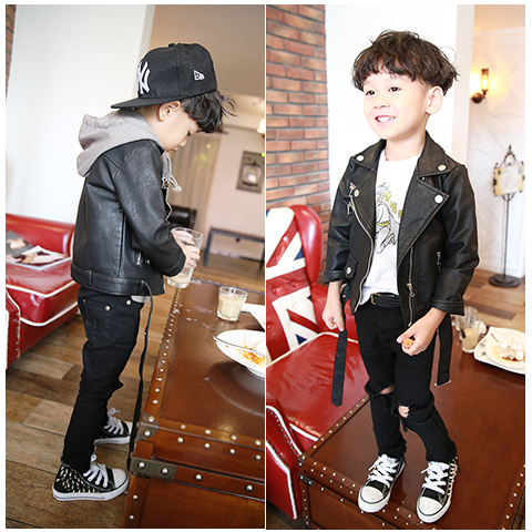 Blouson enfant en cuir PU - Ref 2159510