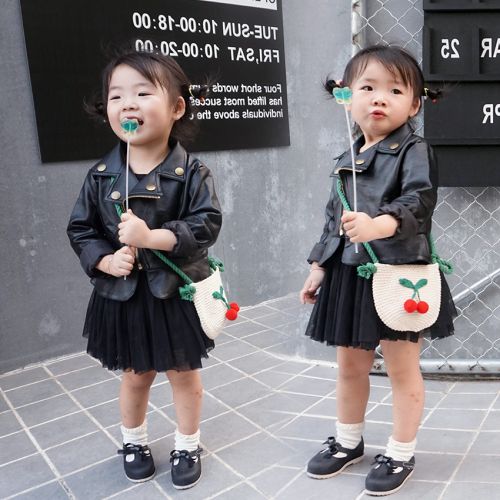 Blouson enfant ALUCUSTOM en cuir PU - Ref 2159544