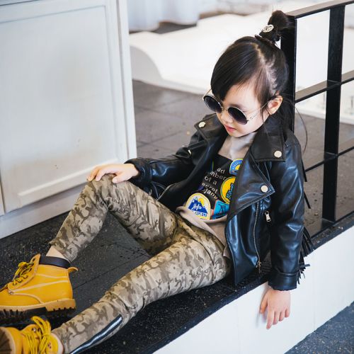 Blouson enfant en cuir PU - Ref 2159671