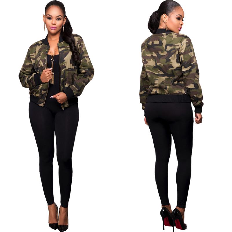 Blouson femme BELLE AU BOIS DORMANT en Toile de camouflage - Ref 3321575