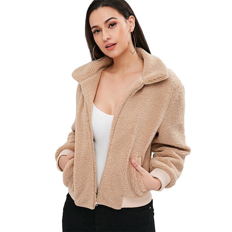 Blouson femme en Laine de granule douce - Ref 3322238