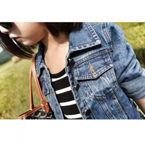 Blouson pour fille GUEANOR en toile - Ref 2158580