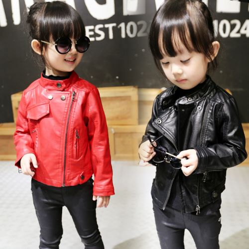 Blouson pour fille en cuir PU - Ref 2159715